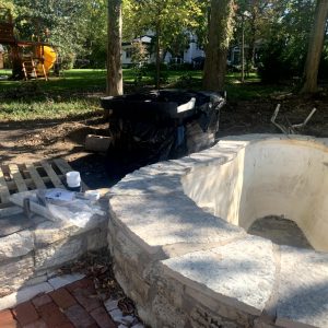 Landscaping - Backyard Water Feature Basin