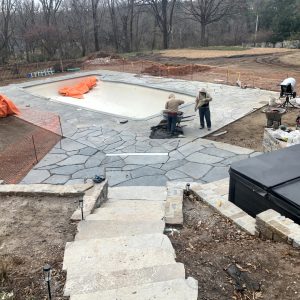 Hardscaping - Flagstone Pool Deck 2